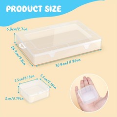 Extra Large Bead Organizer, 61 PCS Small Plastic Craft Storage Box with Hinge…