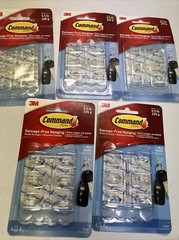 Command Damage Free Hanging Mini Hooks Clear 17006CLR- 6 Count
