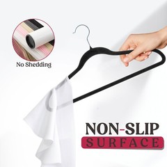 30/50 Pack Velvet Cloth Hangers Premium Lightweight Space Sever Non Slip Hanger