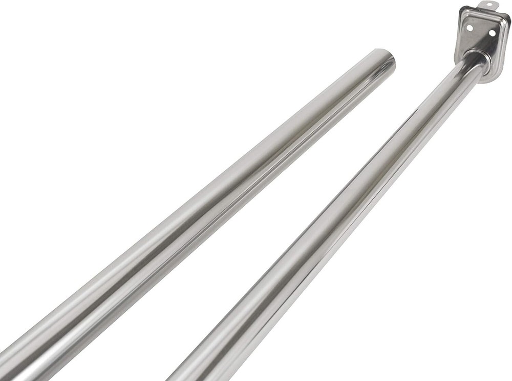 Polished Chrome Adjustable 72-inch to 120-inch Closet Rod Tension Mounted NEW