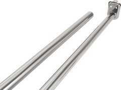 Polished Chrome Adjustable 72-inch to 120-inch Closet Rod Tension Mounted NEW