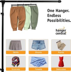 30 Pack Pants Hangers Slim Plastic Clothes Hangers with Clips for Skirts, Shorts