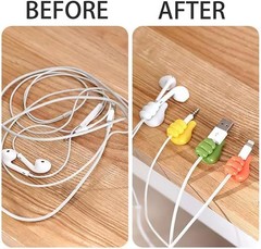 10 Pack Fun Self-Adhesive Silicone Thumb Wall Hooks and Cable Organizers