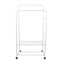 Industrial Pipe Metal Clothes Rail Heavy Duty Garment Hanging Rack Shoe Shelives