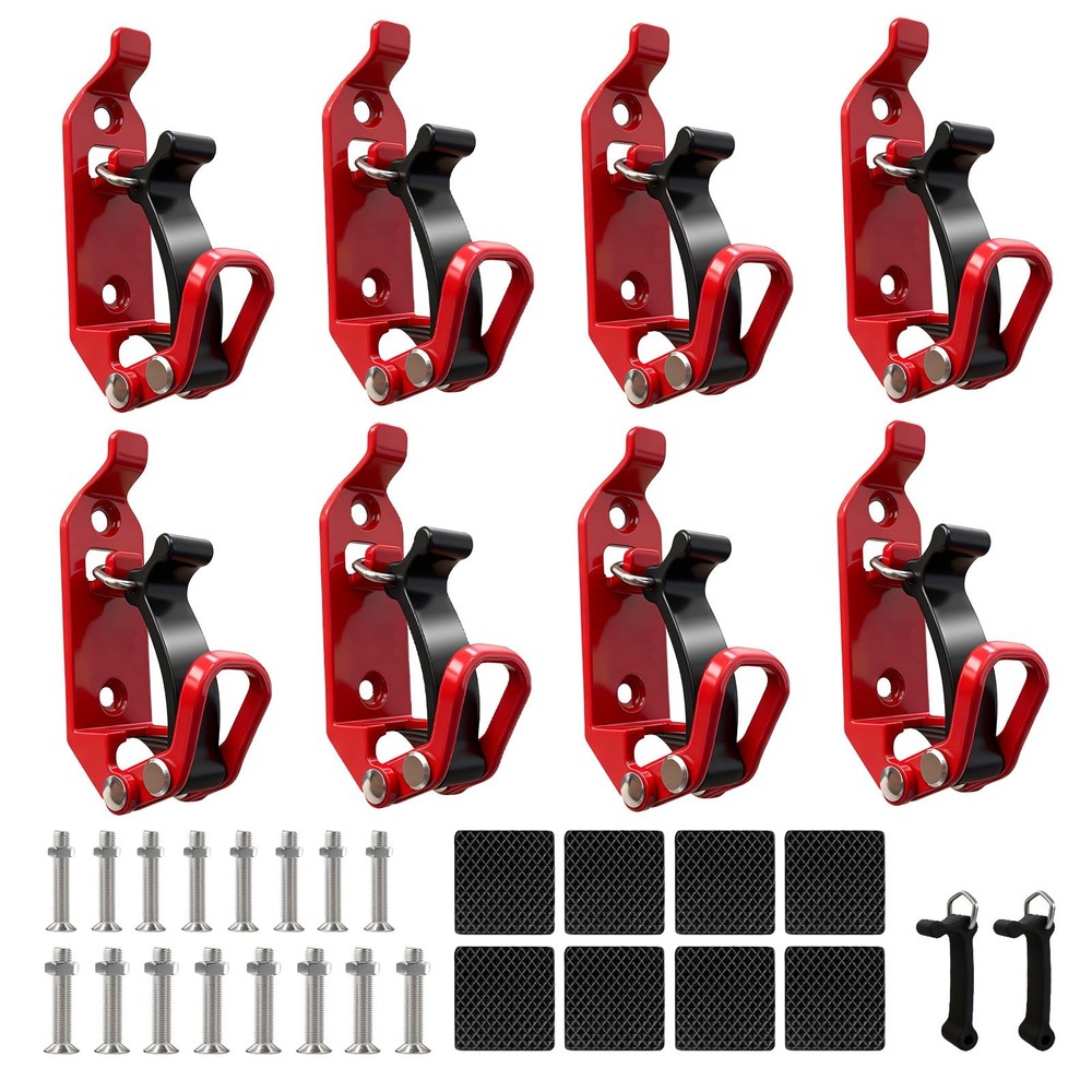 8Pcs Shovel Mount for Roof Rack – Shovel Holder Metal Rubber Clamp Mounting B…