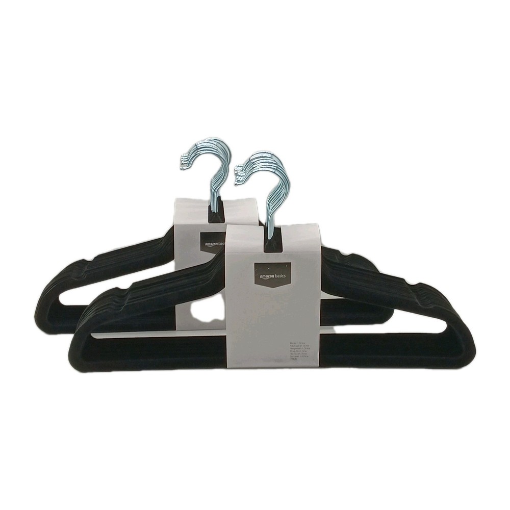New Black Velvet Hangers Slim Non-Slip 30 Pack