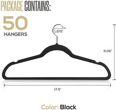 Utopia Home Velvet Hangers Clothes Heavy Duty Non Slip Hangers (30 & 50 Pack)