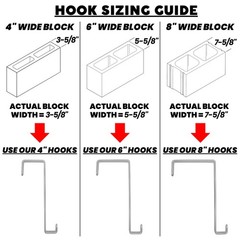 Over The Wall Heavy Duty Concrete Cinder Cement Block Wall Outdoor No Drill F…