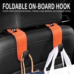 2pcs Car Hooks Set Seat Back Headrest Holder For Bag Purse Grocery Auto Fastener