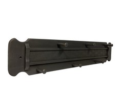Wall Hung Coat Rack Hanger Modern Contemporary Painted Slate Gray Wood Entryway