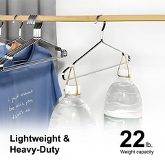16.5 Inch 304 Stainless Steel Clothes Hangers Heavy Duty Metal 10 Pack