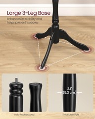 Wooden Coat Rack with 11 Hooks | Free Standing Hall Tree for Hats and Coats