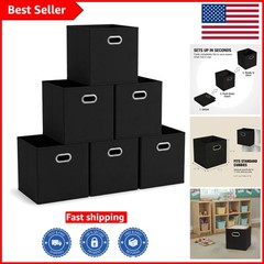 Compact 11×11 Stackable Fabric Storage Bins Set – Stylish Home Organization