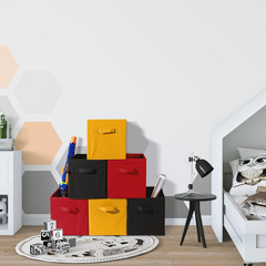 Colorful Foldable Storage Cubes – 6 Bins for Toys, Books & Clothes