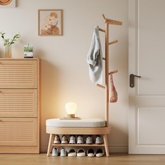 Shoe Bench Entryway,Coat Ra with Shoe Stora, Coat Ra and