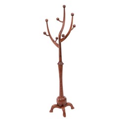 Wooden Freestanding Clothes Rack Bedroom Coat Rack Tree Stand Hanger 8 Hooks