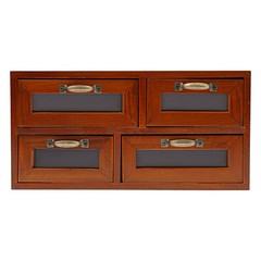 Vintage Small Wooden Desktop Storage Box Drawer Display Shelf Organizer Craft US