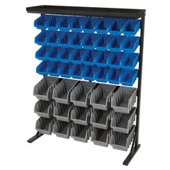 Strongway Single-Sided 47-Bin Bulk Storage Rack
