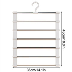 1pc Multi-Layer Folding Pants Hanger Non-Slip Closet Organizer Clip – NEW