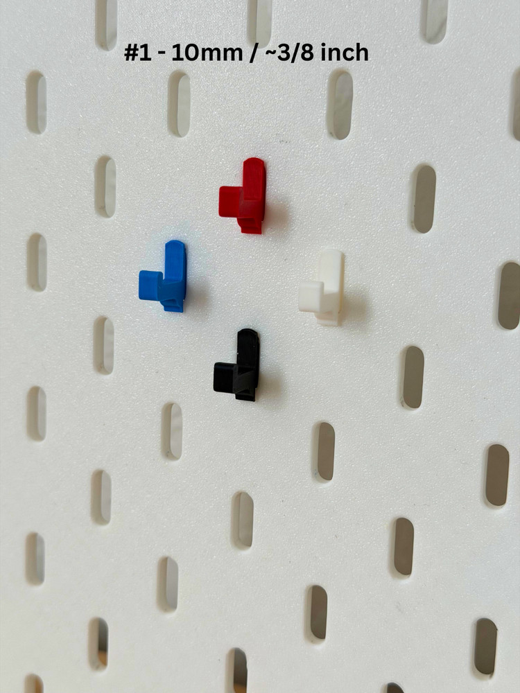 A Different L-Style Pegboard Hooks Compatible with Ikea Skadis / Packs 5 or 10