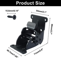 4 PCS 180 Degree SelfLocking Folding Hinges Brackets Adjustable Table Bed Leg