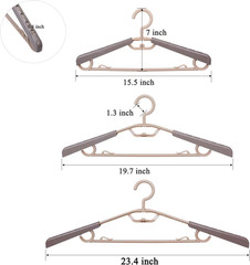6-Pack Adjustable Clothes Hangers Heavy Duty Swivel Hook Coat Jacket Dress