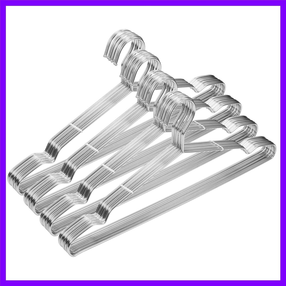 Metal Hangers Clothing Heavy Duty for Closet Stainless Steel Hanger 16.5in by…