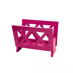 Freestanding Contemporary Magazine Rack in Purple