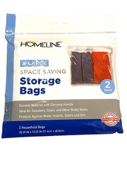 homeline XL extra large storage bags 2 count pack 20.25 x 19.25 inches