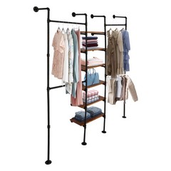 Wall Mounted Clothes Rack, Industrial Pipe Clothes Rack Multi-Purpose