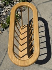 Vintage Dansk Danish MCM Wood Spindle Magazine Rack Record Holder 21-1/2 X 12×9”