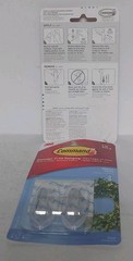 Command Medium-Sized Decorative Hooks Clear 2 Hooks 4 strips Per Pack (2 Packs)