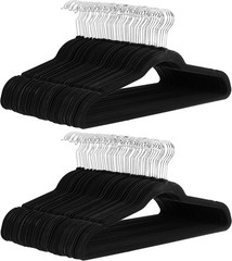 Slim Velvet Hangers Non-Slip Space Saver Closet Organizer