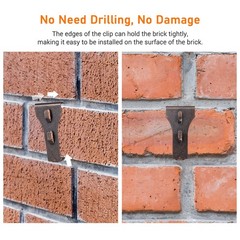 Brick Hook Clips 4Pcsfor Bricks 2.36-2.76in for Seasonal Everyday Wall Decor