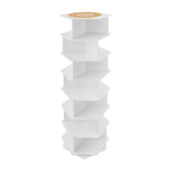 7-Tier Rotating Shoe Rack Tower 360° Spinning Shoe Display Carousel White