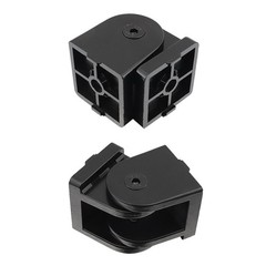 4040 Series Pivot Joint Bracket Connector Swivel Hinge Black Zinc 2 PCS