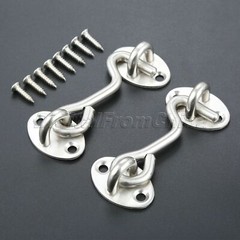 Stainless Steel Cabin Hook And Eye Latch Lock Shed Gate Door Window Catch Holder