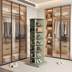 Modern 7 Tier Rotating Shoe Rack Tower 360° Spinning Shoe Display Carousel