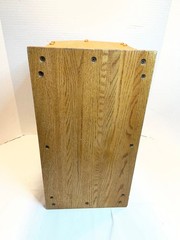 Vintage Oak Wood Magazine Rack Holder Stand Newspaper Record Vinyl 18.5x10x15
