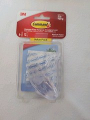 Command, 3M Clear Hooks Medium, 6 Count