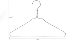 Silver Aluminum Metal Coat Hangers Heavy Duty Suit Hangers 10 Pack (Adult Siz…
