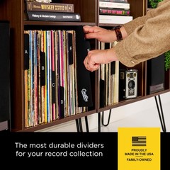 Heavy Duty Vinyl Album Dividers A-Z | Single Sided Printing | 12″ LP Organize…