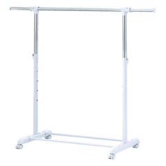 Mainstays Adjustable Metal Rolling Garment Clothes Rack Storage Organizer Hangin