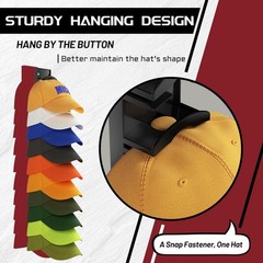2x Hat Organiser Display Wall Mounted Hat Holder For Home Baseball Cap Rack US