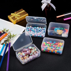 12 Pack Clear Plastic Beads Storage Containers Box with Hinged Lid for Beads and