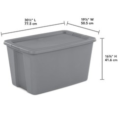 30Gallon ExtraLarge Storage Bin,Durable Plastic Storage Container withSnap-OnLid