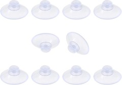 10 Pack 20mm Suction Cups for Glass Table Tops, Rubber Transparent Sucker Pads..