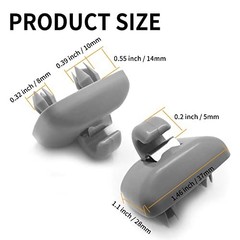 Interior Sun Visor Hook Clip Bracket 2-Pack for Audi A1 A3 A4 A5 Q3 Q5 OEM