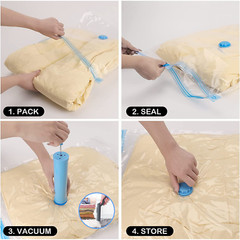 6 Super Jumbo Extra Large Space Saver Vacuum Seal Storage Bag Largest Space Bags