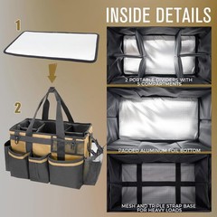 Wearable Cleaning Caddy Organizer with Handle & Shoulder Straps for Housekeepers